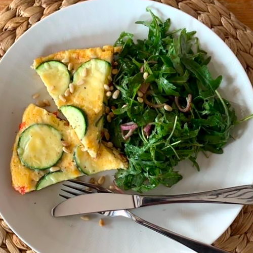 Maaike Ursem gewichtsconsulente - Ei met courgette en kaas - recept